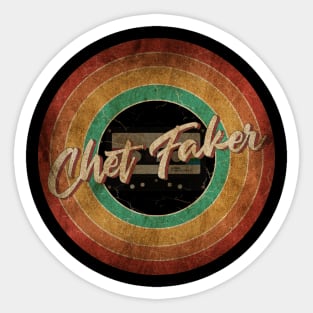 Chet Faker Vintage Circle Art Sticker